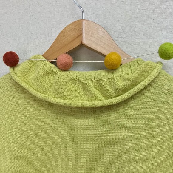 3/4 Sleeve Ruffled Edge Open Front Cardigan - Picture 6 of 13